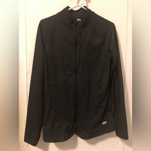 Zippered Workout Jacket with thumb holes Size Lg